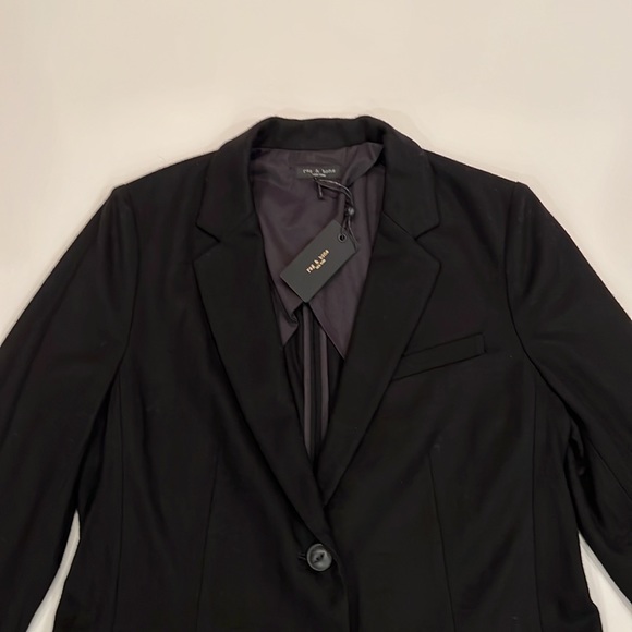 Rag & Bone Black Charles Wool Blazer Suit Jacket Womens 8 or 12 NEW - Picture 8 of 14